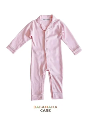 Count & Countess Baby Pima Romper Sleepsuit in Ballet Pink