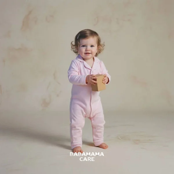 Count & Countess Baby Pima Romper Sleepsuit in Ballet Pink