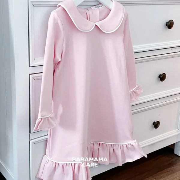 Count & Countess Pima Cotton Girl's Sleep Dress in Ballet Pink