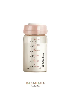 Snow Bear Glass Milk Bottle 180ml