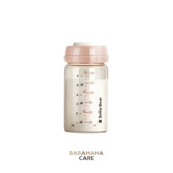 Snow Bear Glass Milk Bottle 180ml